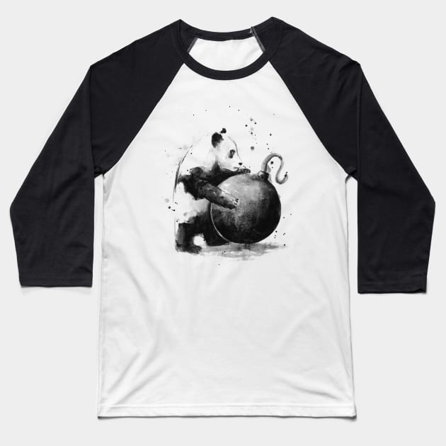 Boom Panda Baseball T-Shirt by Olechka